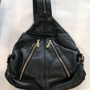 Black Micheal Kors One Shoulder Sling Backpack
